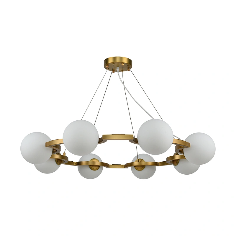 8 lights Magic Pearl Opal Glass Chandelier